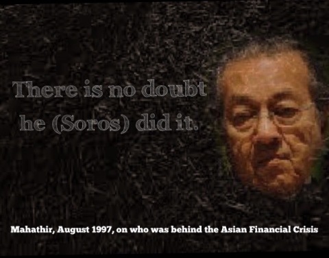Mahathir named Soros as the person behind the currency attacks of 1997-98